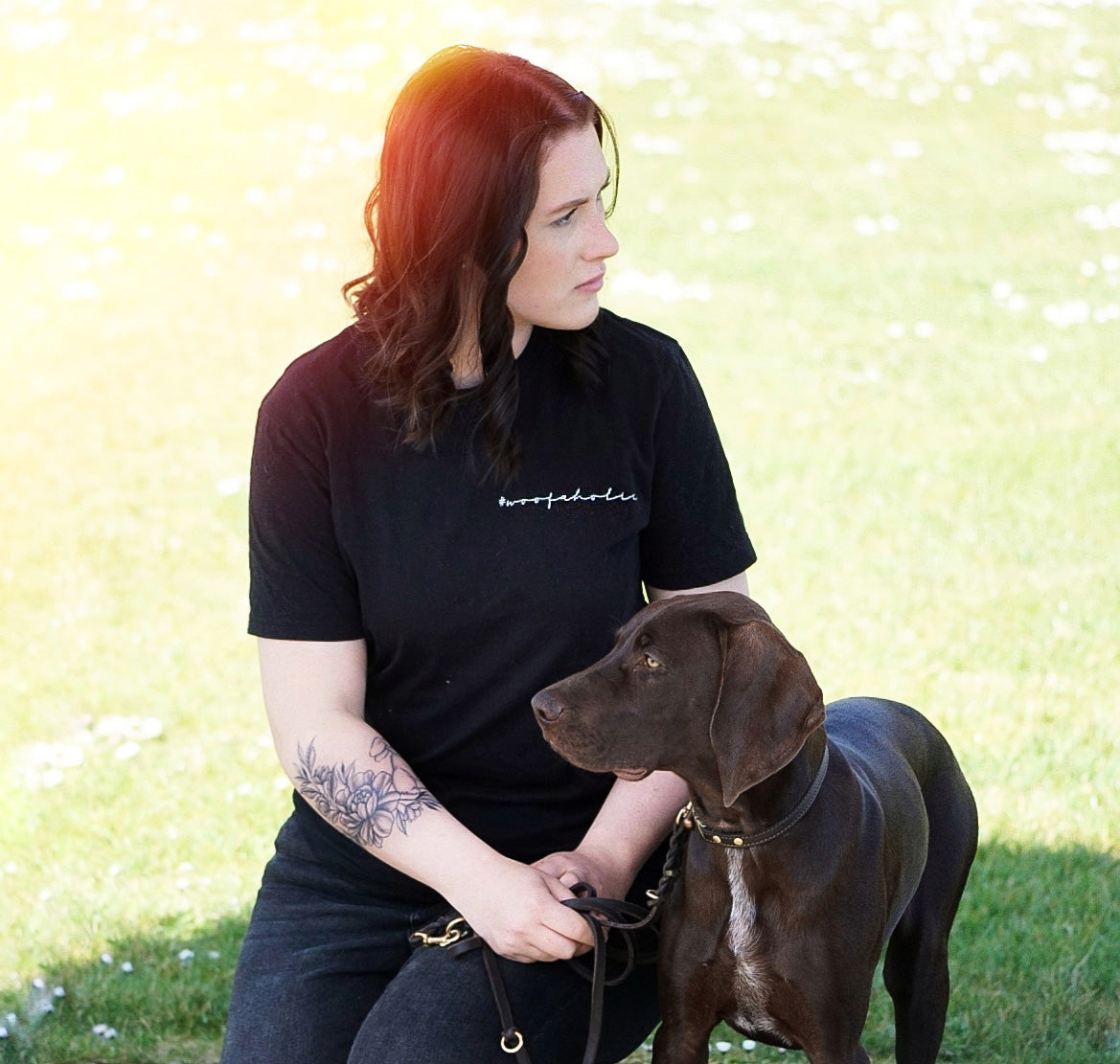 T-Shirt #Woofaholic Dark - Organic