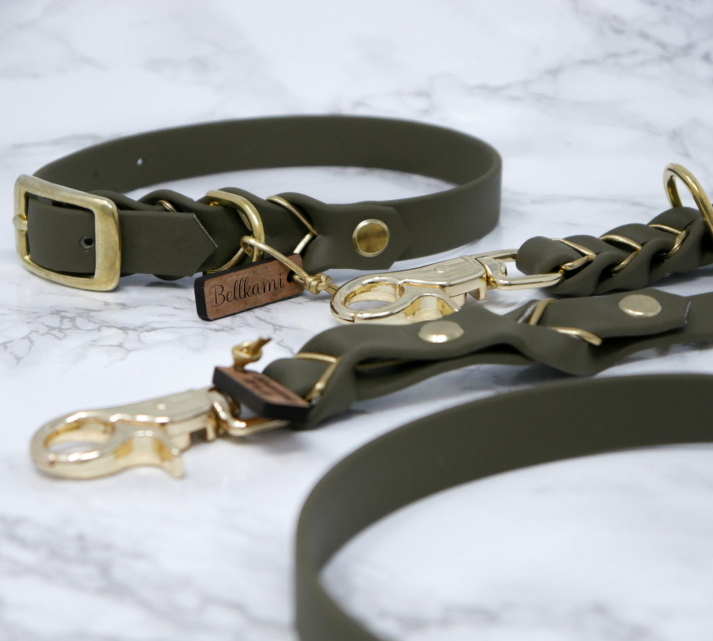 Biothane Leine Deluxe - Oliv