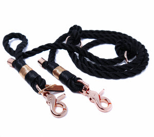 Rope leash 'Black Beauty'