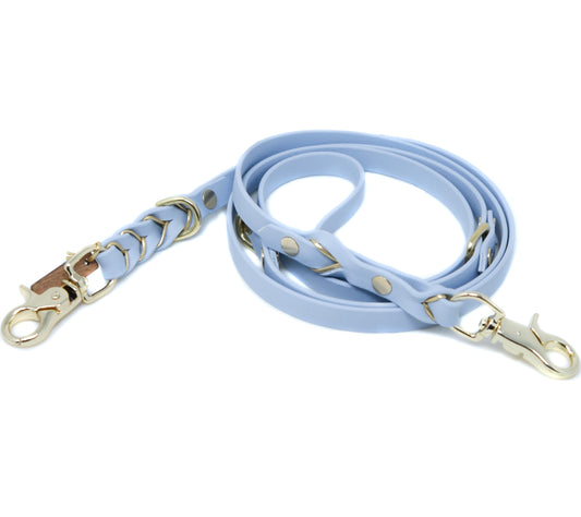 Biothane Leine Deluxe - Pastelblau