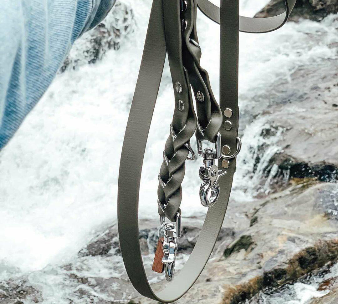 Biothane Leine Deluxe - Oliv