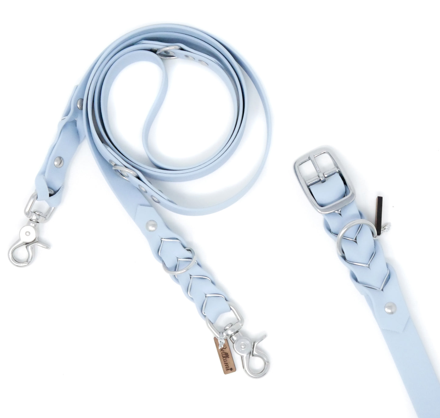 Biothane Leine Deluxe - Pastelblau