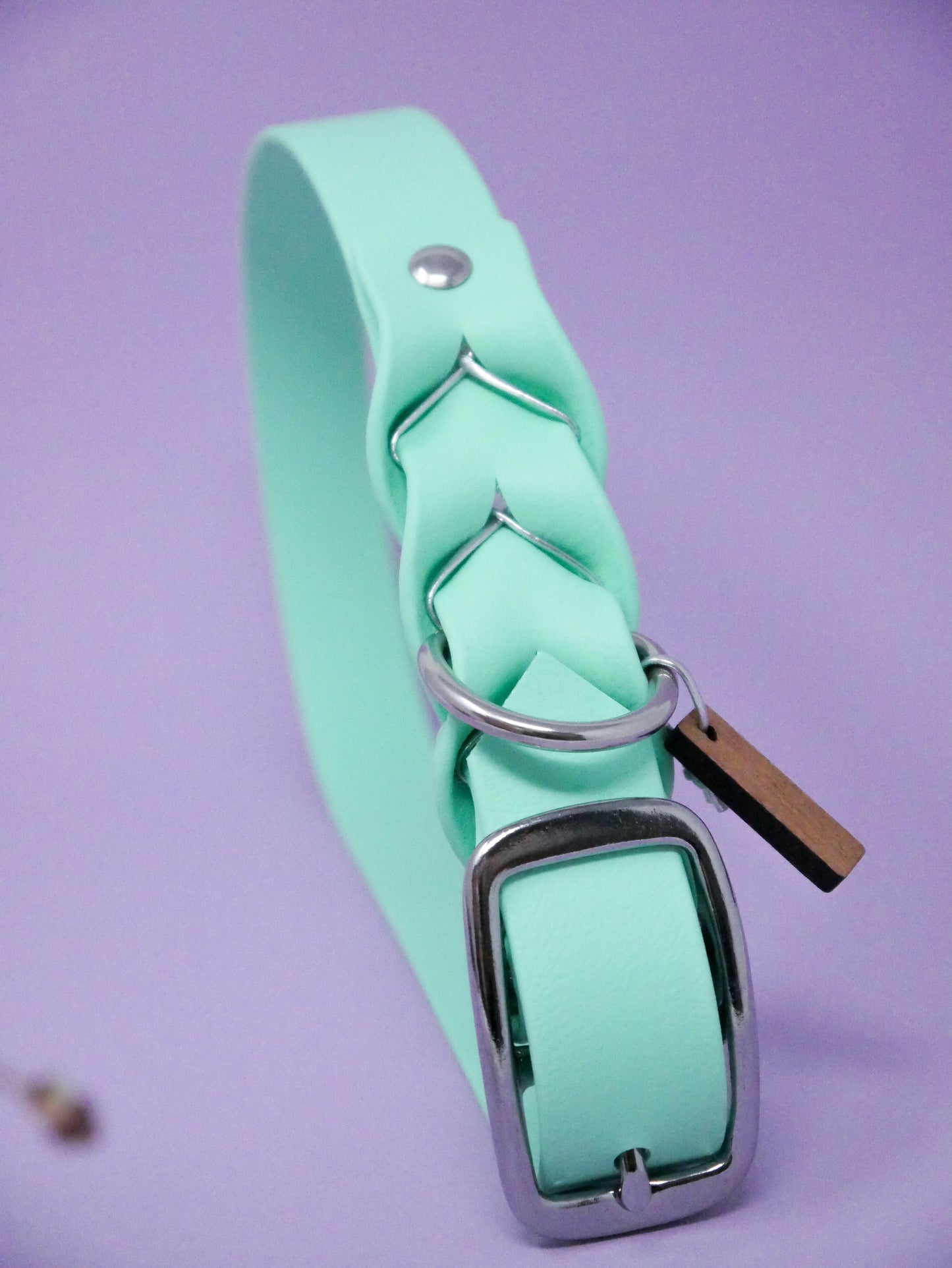 Biothane Halsband Deluxe - Caribbean Green