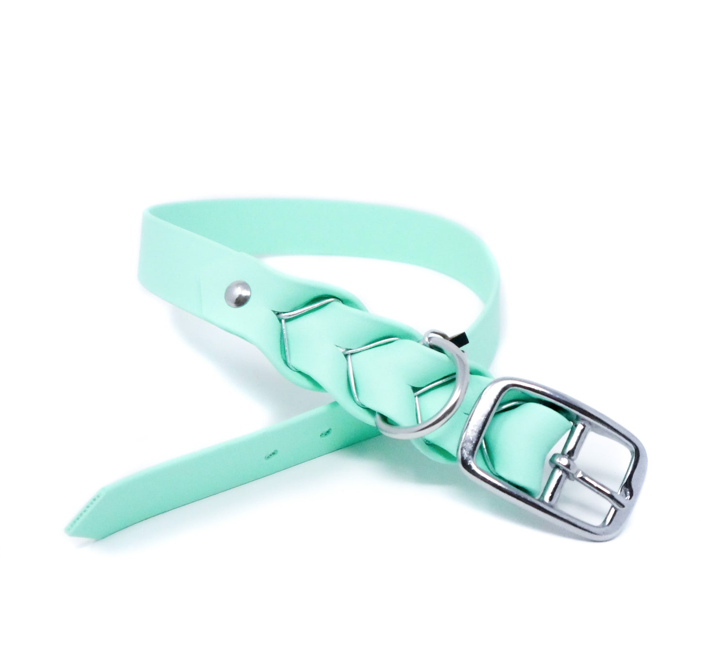 Biothane Halsband Deluxe - Caribbean Green