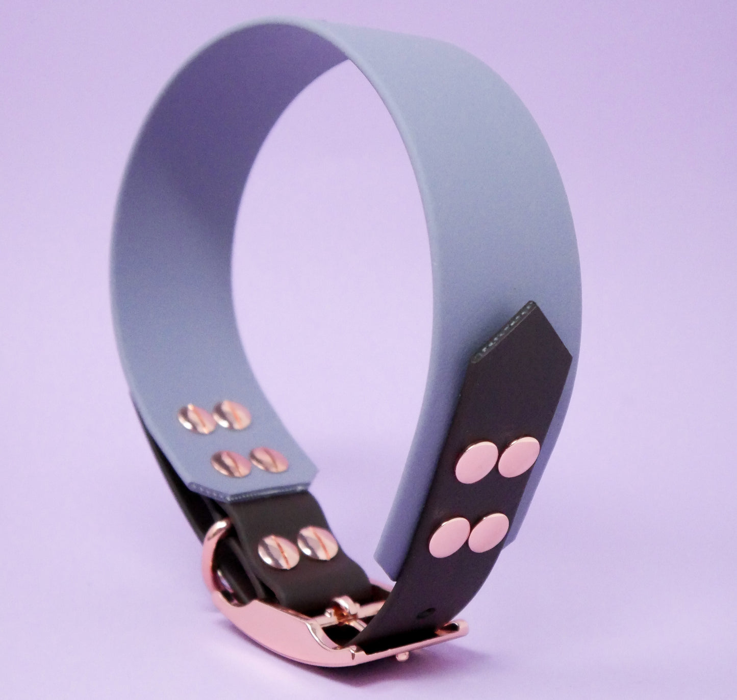 Biothane Halsband 'Greyhound Big' -  Braun/Grau