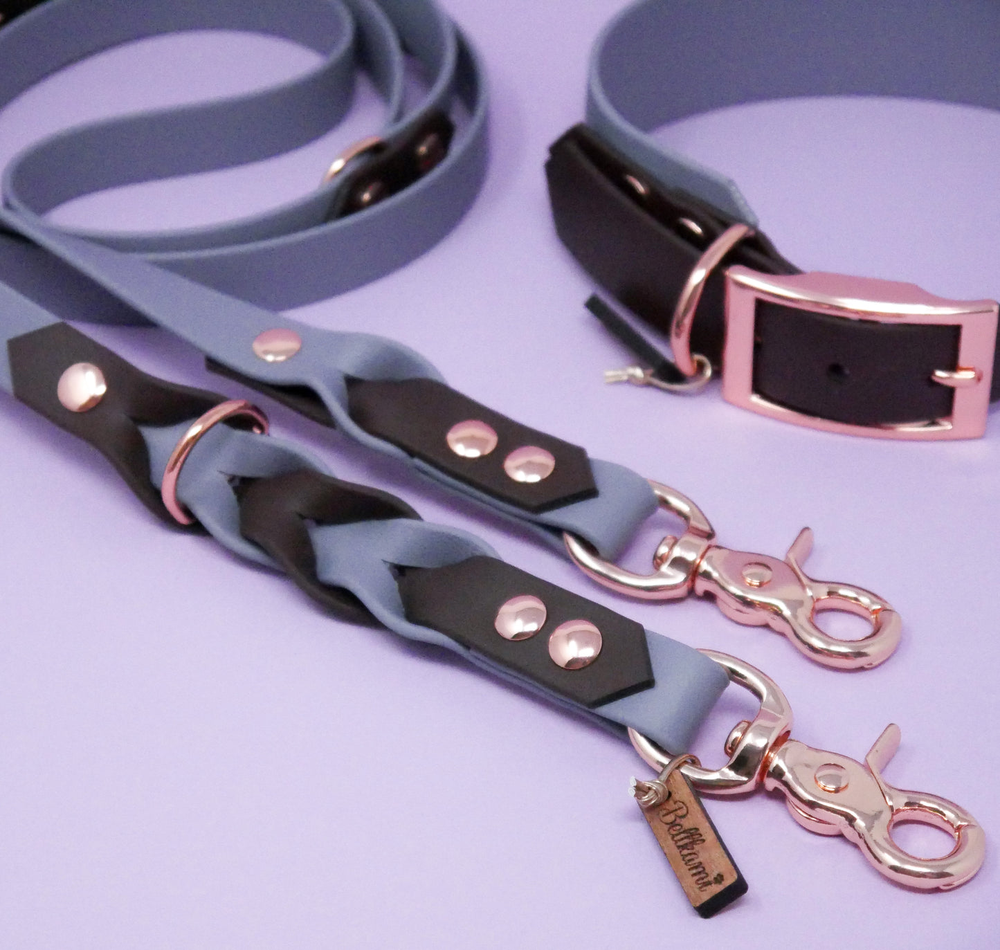 Biothane Leine 'Color Fusion' - Braun/Grau