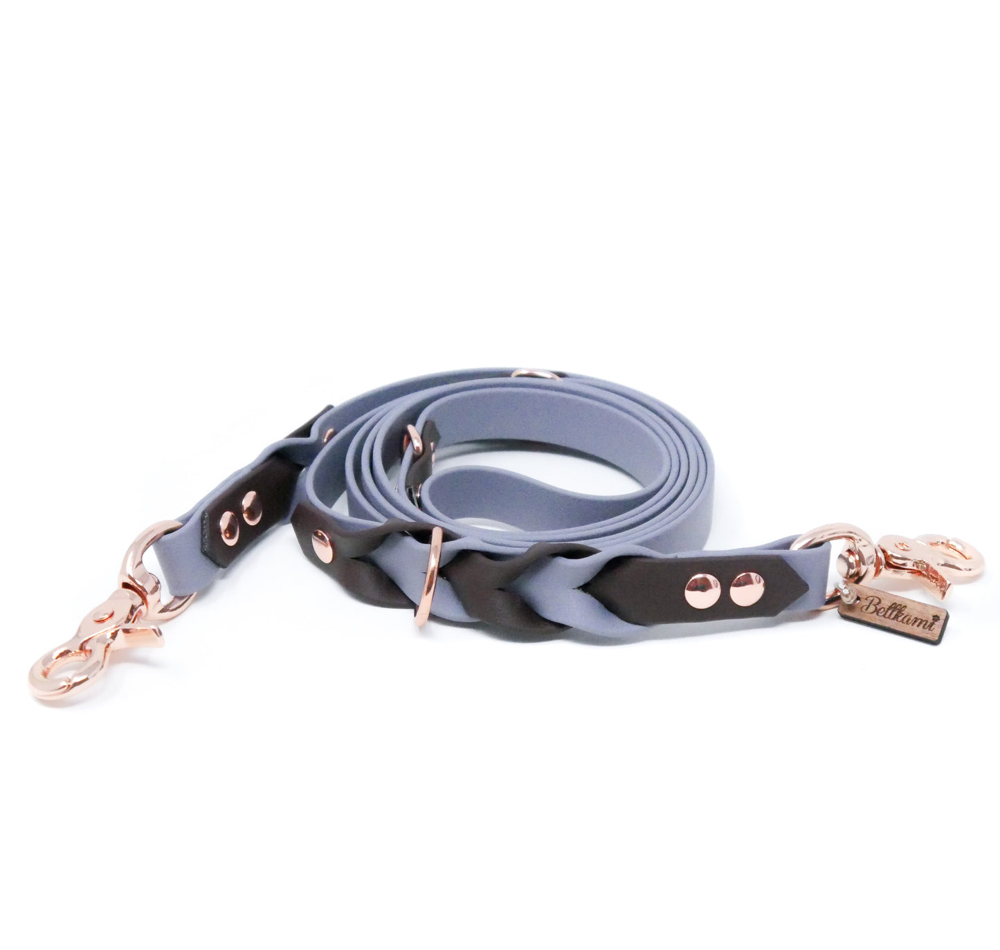 Biothane Leine 'Color Fusion' - Braun/Grau