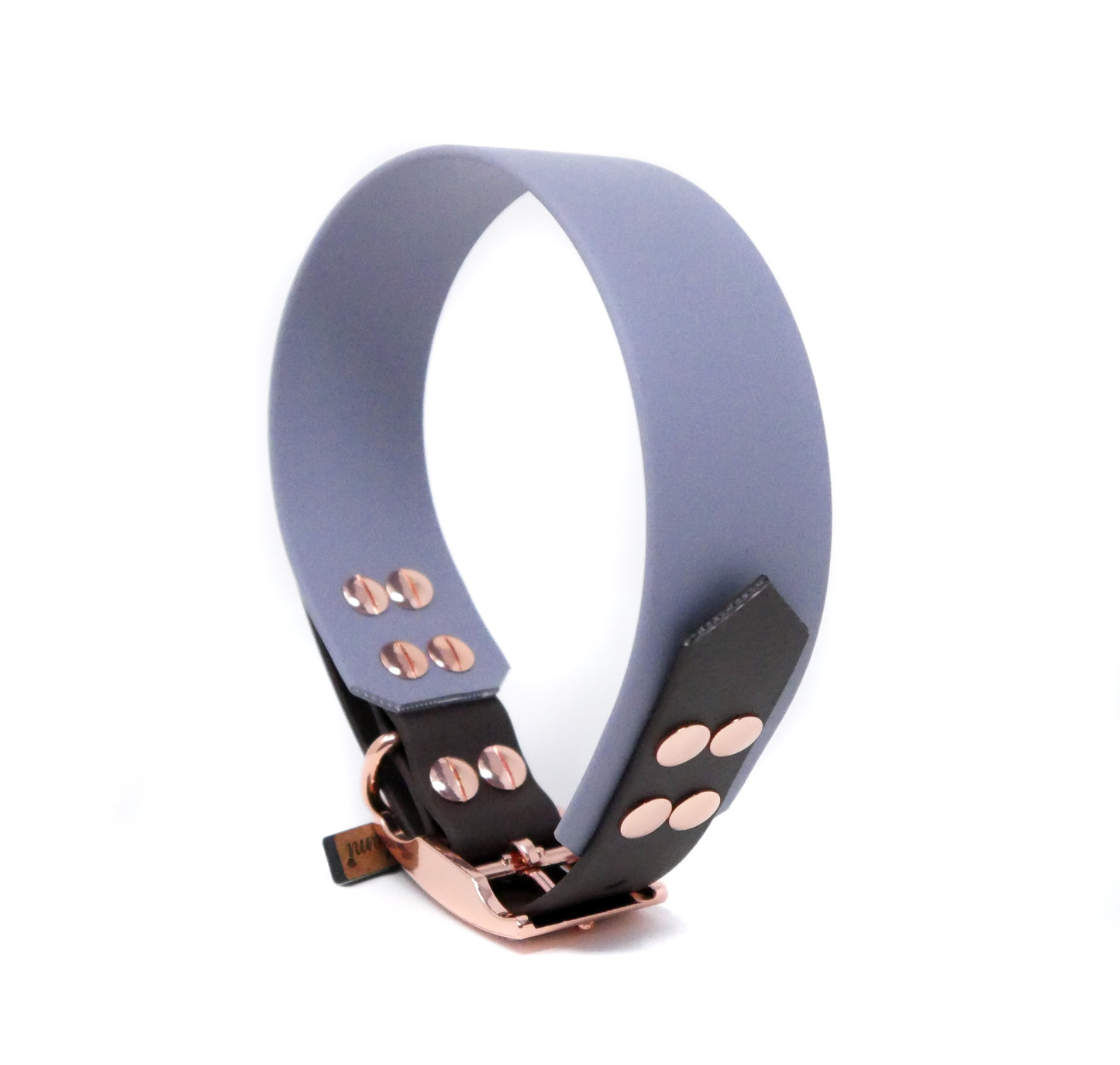 Biothane Halsband 'Greyhound Big' -  Braun/Grau