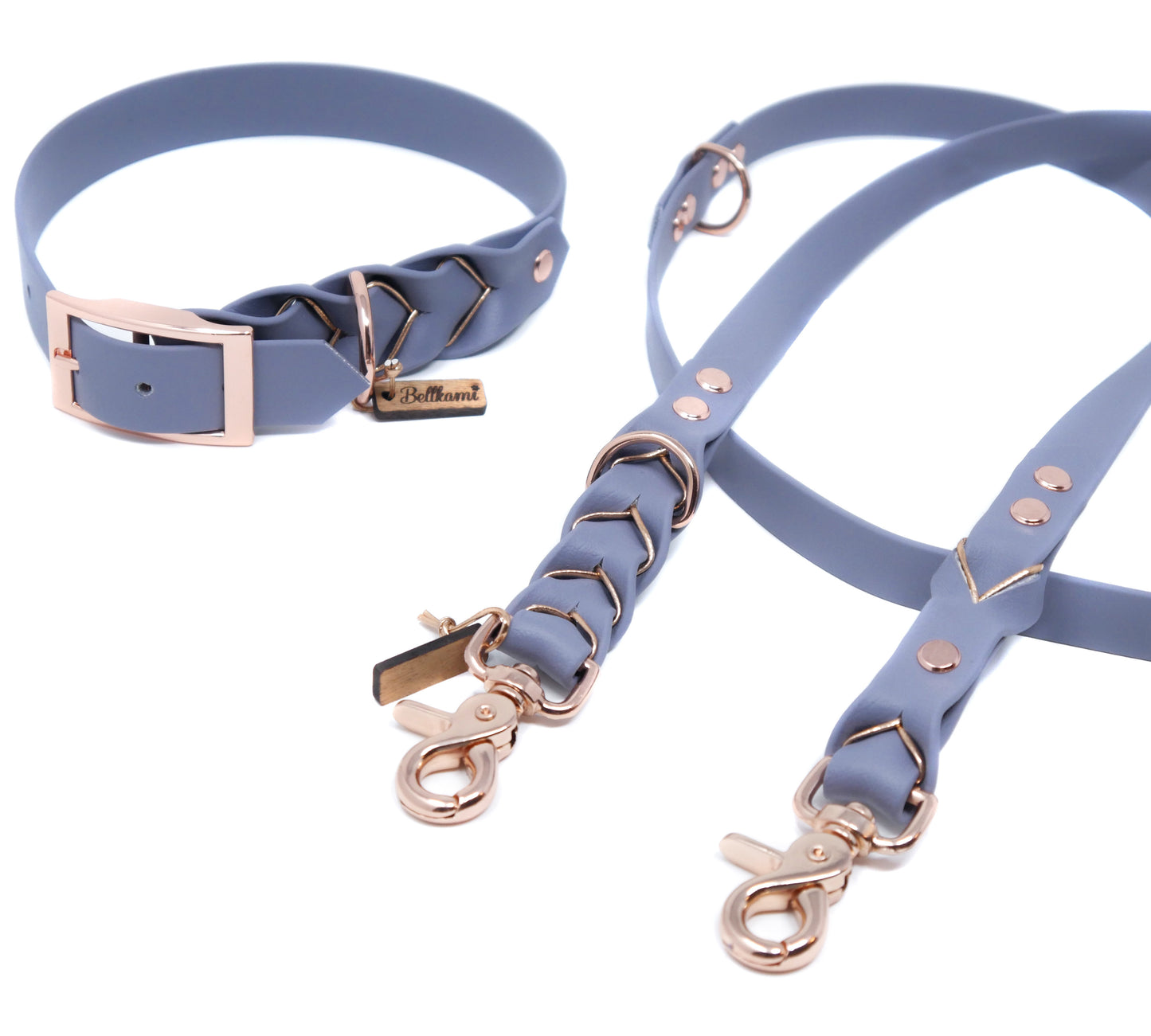 Biothane Halsband Deluxe - Grau