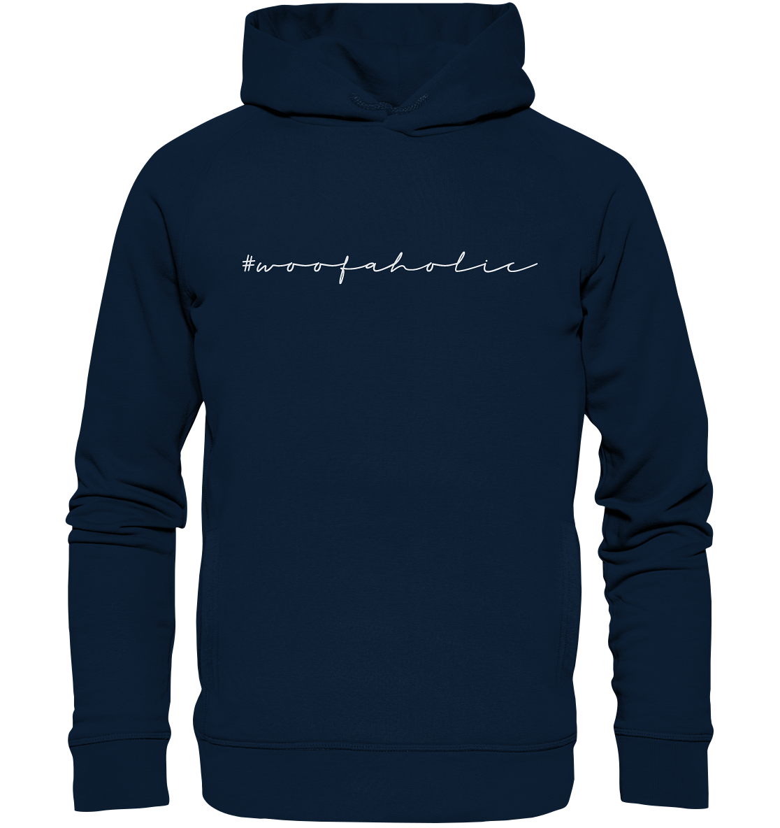 Hoodie #Woofaholic Dark - Organic