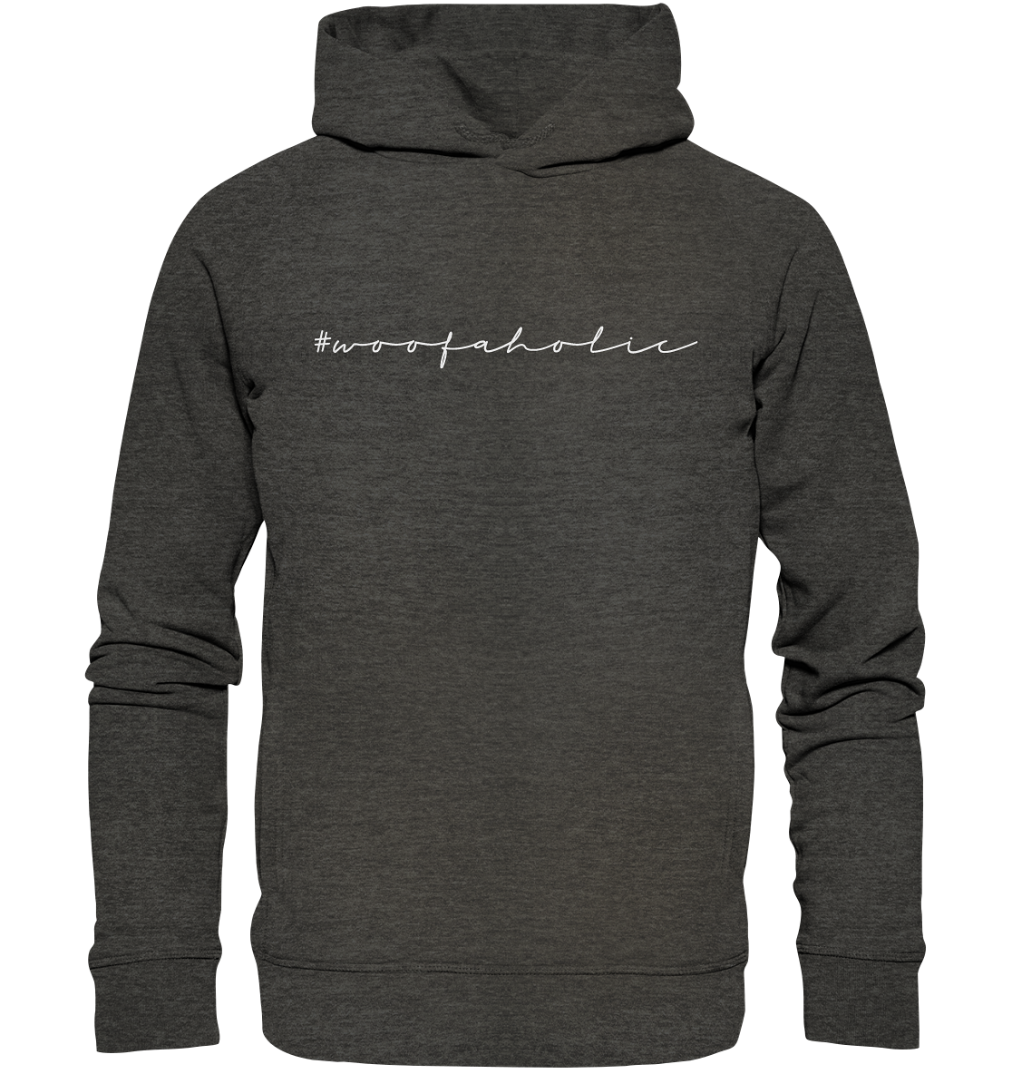 Hoodie #Woofaholic Dark - Organic