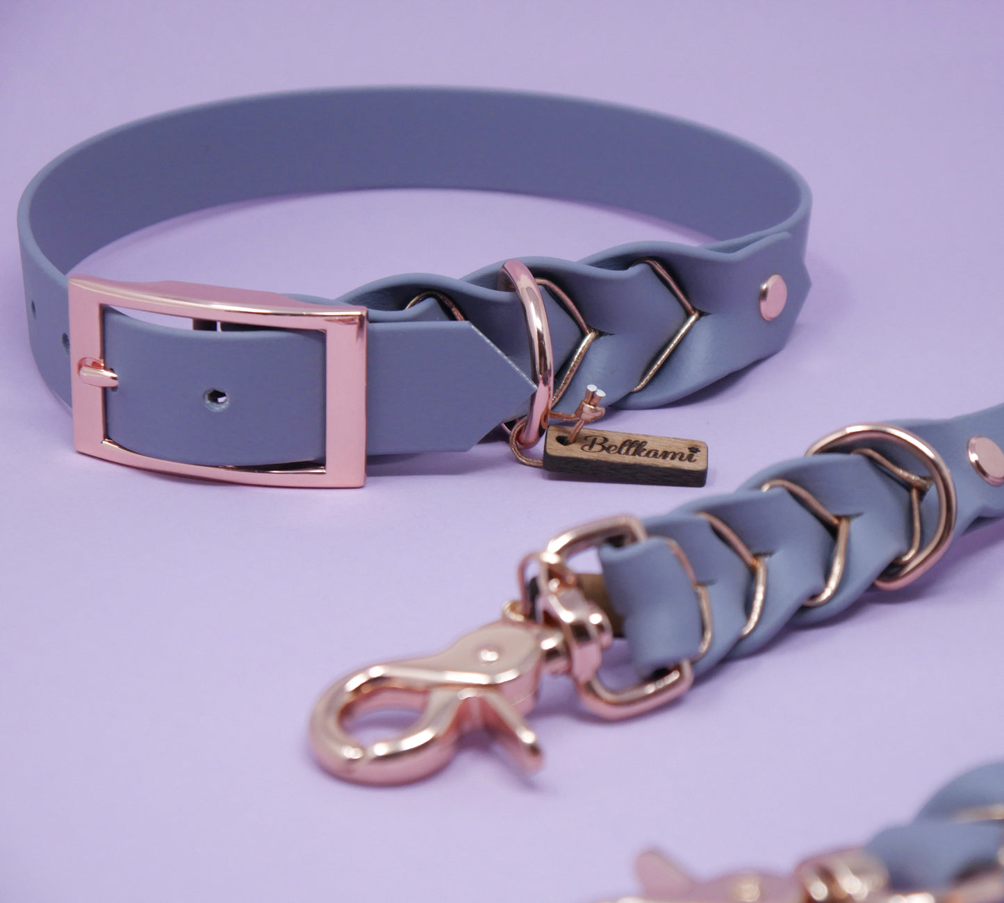 Biothane Halsband Deluxe - Grau