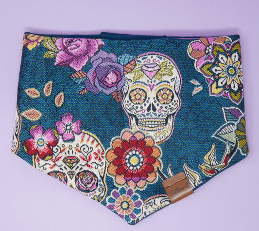 Bandana 'Mexican Skulls' - Teal