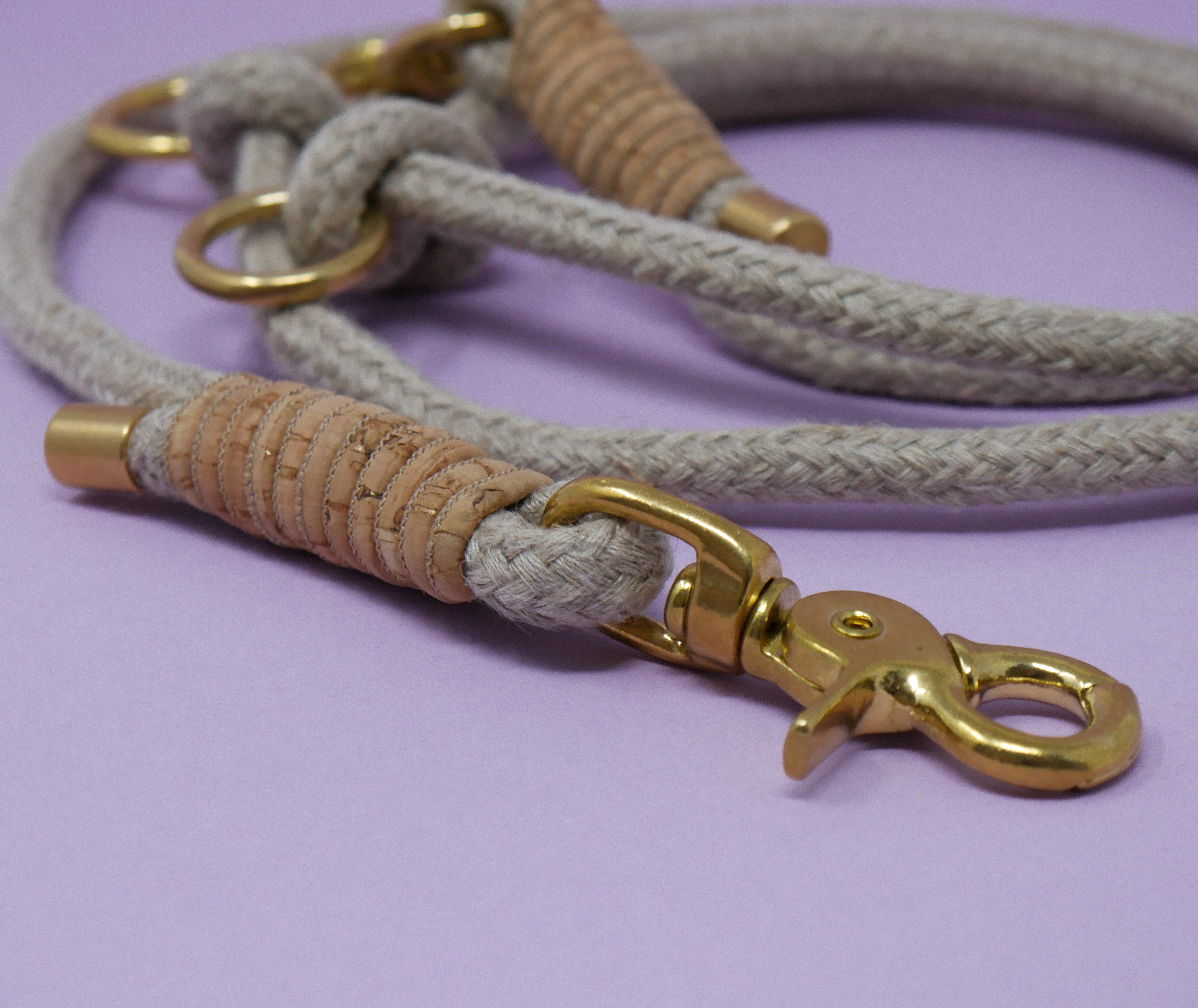 Rope Leash 'Sahara' - made of hemp rope